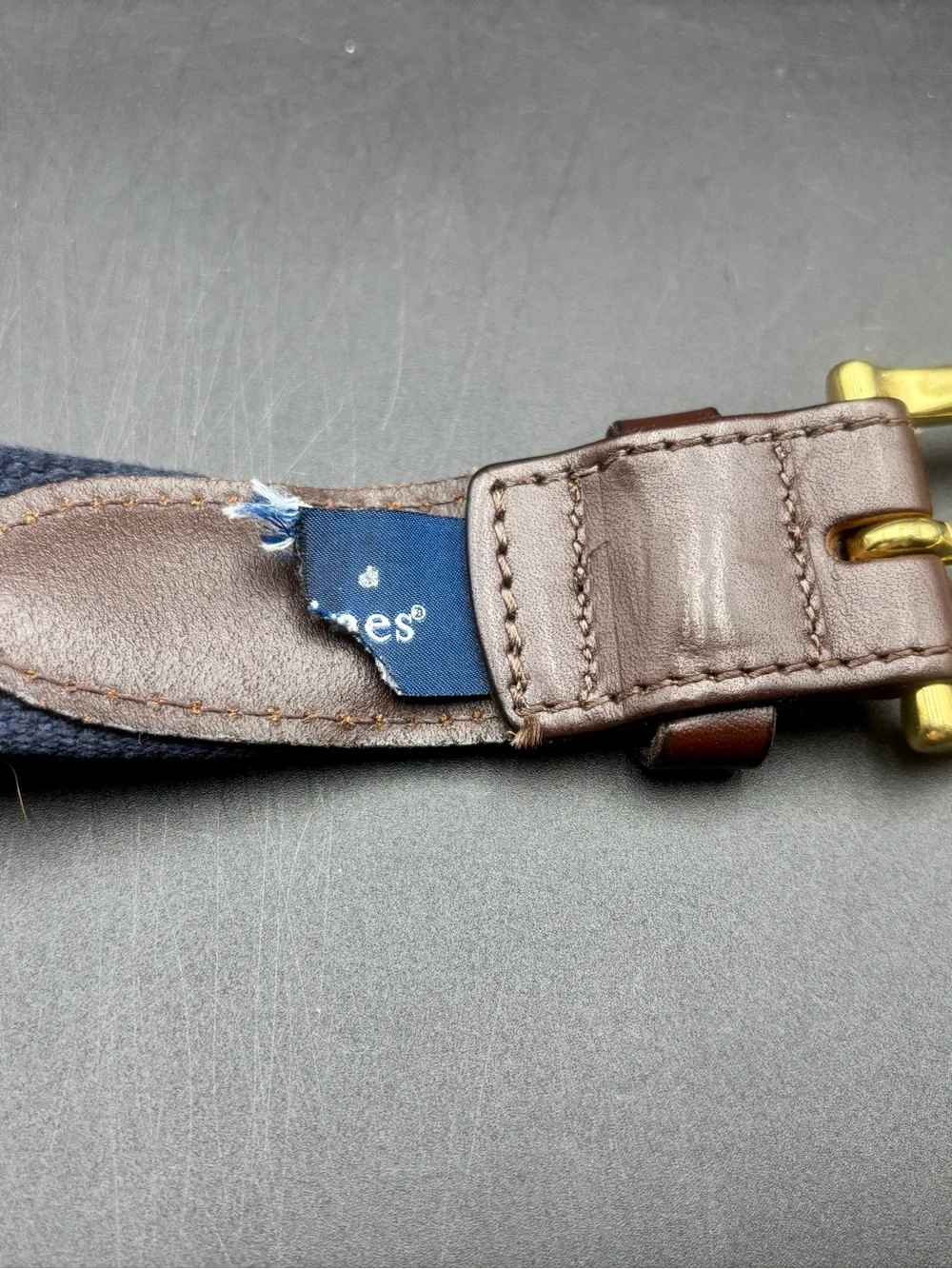 Vineyard Vines Men's Canvas Club Belt – Hunting Dog Pointer Motif Size 42